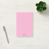 Monogram Roze Moderne Script Minimalistische Maatw Post-it® Notes (Kantoor)