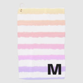 Monogram Roze Paars Wit Aquarel Golfhanddoek (Voorkant)