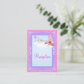 Monogram Roze, Paarse Sprookjesbehuizing Kaart (Staand voorkant)