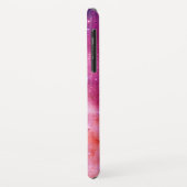 Monogram Roze & Paarse Waterverf Abstracte Galaxy Case-Mate iPhone Case (Achterkant/links)