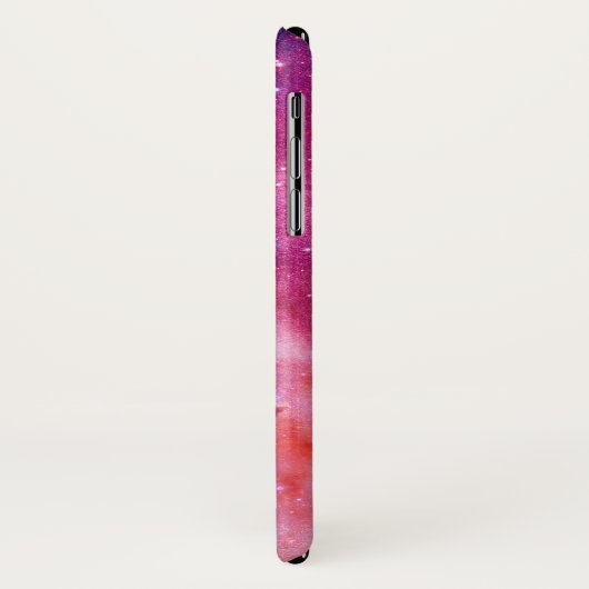 Monogram Roze & Paarse Waterverf Abstracte Galaxy Case-Mate iPhone Case (Achterkant/links)