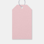 Monogram roze pasta cadeaulabel (Achterkant)