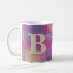 Monogram roze pastel koffiemok