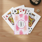 Monogram roze pokerkaarten