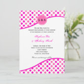 Monogram roze poladopareltrek kaart (Staand voorkant)