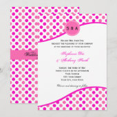 Monogram roze poladopareltrek kaart (Voorkant / Achterkant)