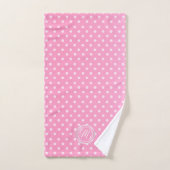 Monogram roze pols Patroon Bad Handdoek (Handdoek)