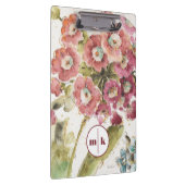 Monogram | Roze primrose Klembord (Rechts)