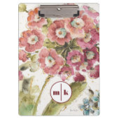 Monogram | Roze primrose Klembord (Voorkant)