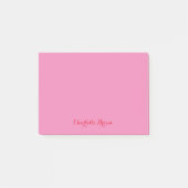 Monogram Roze Rood Modern Minimalistisch Vrouwelij Post-it® Notes (Voorkant)