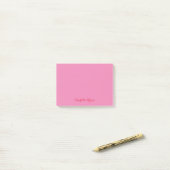 Monogram Roze Rood Modern Minimalistisch Vrouwelij Post-it® Notes (Op bureau)