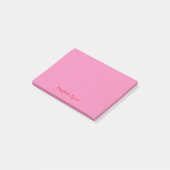 Monogram Roze Rood Modern Minimalistisch Vrouwelij Post-it® Notes (Schuin)