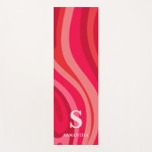 Monogram Roze Rood Modern Yogamat (Voorkant)