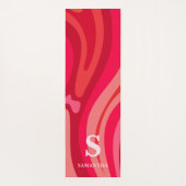 Monogram Roze Rood Modern Yogamat (Achterkant)