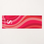 Monogram Roze Rood Modern Yogamat (Voorkant (horizontaal))