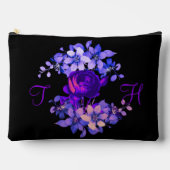 Monogram Roze Roos Elegant Custom Etui (Voorkant)