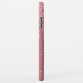 Monogram Roze - Roos Goud en Glitter Achtergrond Case-Mate iPhone Case (Achterkant/rechts)