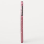 Monogram Roze - Roos Goud en Glitter Achtergrond Case-Mate iPhone Case (Achterkant/links)