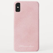 Monogram Roze Rose Gold Faux Leather Case-Mate iPhone Case (Achterkant)