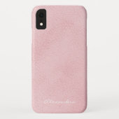 Monogram Roze Rose Gold Faux Leather Case-Mate iPhone Case (Achterkant)