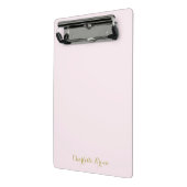 Monogram Roze Roze Goud Modern Minimalistisch Mini Klembord (Angled2)
