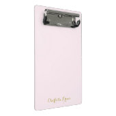Monogram Roze Roze Goud Modern Minimalistisch Mini Klembord (Schuin)
