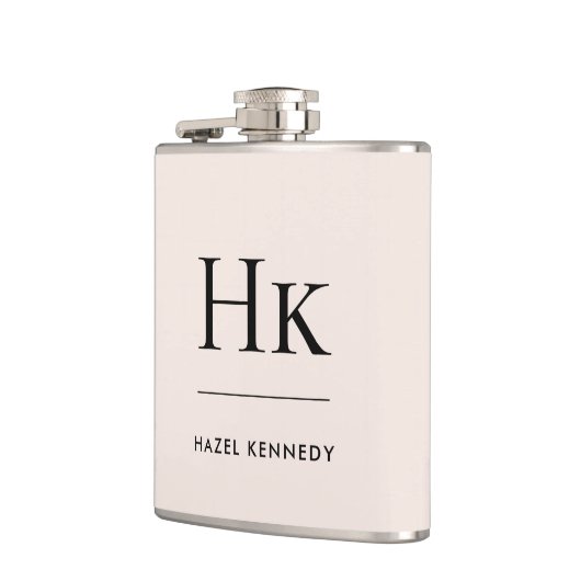 Monogram Roze Roze Persoonlijke Bachelorette Heupfles (Links)