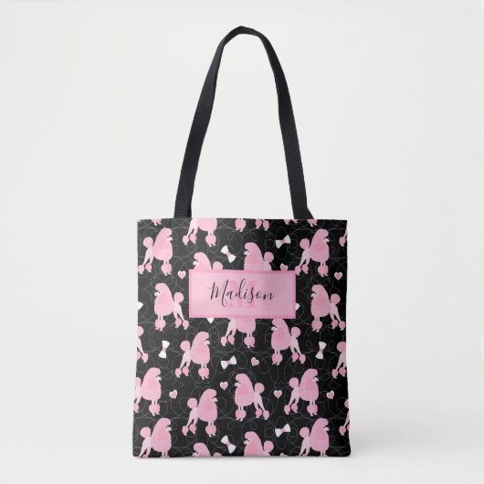 Monogram roze roze roodroze roze roodroze roestbon tote bag (Voorkant)