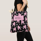 Monogram roze roze roodroze roze roodroze roestbon tote bag (Dichtbij)