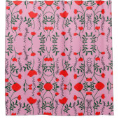 Monogram Roze Roze Roze Gordijn (Voorkant)