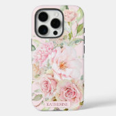 Monogram Roze Roze Waterverf Roos Bloem Bloemstuk  Case-Mate iPhone Case (Achterkant)
