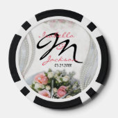 Monogram  roze roze weddenschap poker chips (Achterkant)