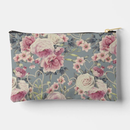 Monogram roze rozen en parelharten etui (Achterkant)