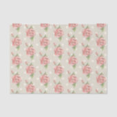 Monogram  roze rozen en Stippen Tissuepapier (Voorkant)