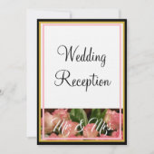 Monogram Roze Rozen Trouwen meneer en mevrouw. Kaart (Voorkant)