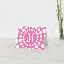 Monogram Roze Sjabloon Initiaal Blanco notitiekaar