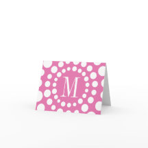Monogram Roze Sjabloon Initiaal Blanco notitiekaar