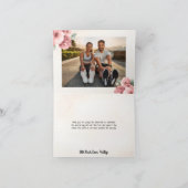 Monogram Roze Sneaker Bloemen Foto Vrijgezellenfee Bedankkaart (Binnen)