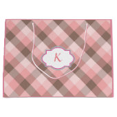Monogram. Roze speldenband. Large Cadeautasje (Voorkant)