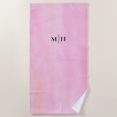 Monogram Roze Strandlaken (Voorkant)