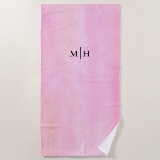 Monogram Roze Strandlaken (Voorkant)