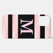 Monogram roze streep Case-Mate iPhone case (Achterkant (horizontaal))