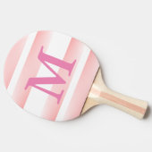 Monogram roze streep tafeltennisbatje (Zijkant)