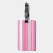 Monogram roze strepen bagagelabel (Achterkant verticaal)