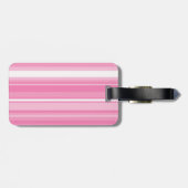 Monogram roze strepen bagagelabel (Achterkant horizontaal)