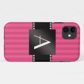 Monogram roze strepen Case-Mate iPhone case (Achterkant (horizontaal))
