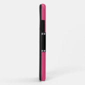 Monogram roze strepen Case-Mate iPhone case (Achterkant/rechts)