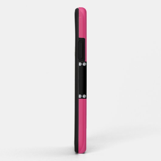 Monogram roze strepen Case-Mate iPhone case (Achterkant/rechts)