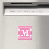 Monogram roze strepen magneet (Insitu (Vaatwasser))
