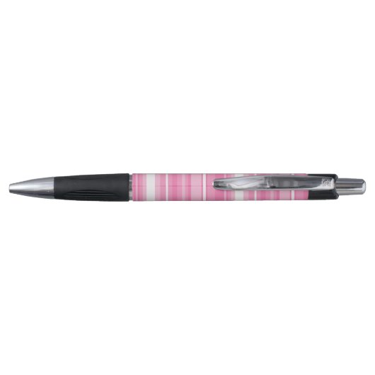 Monogram roze strepen pen (Achterkant)